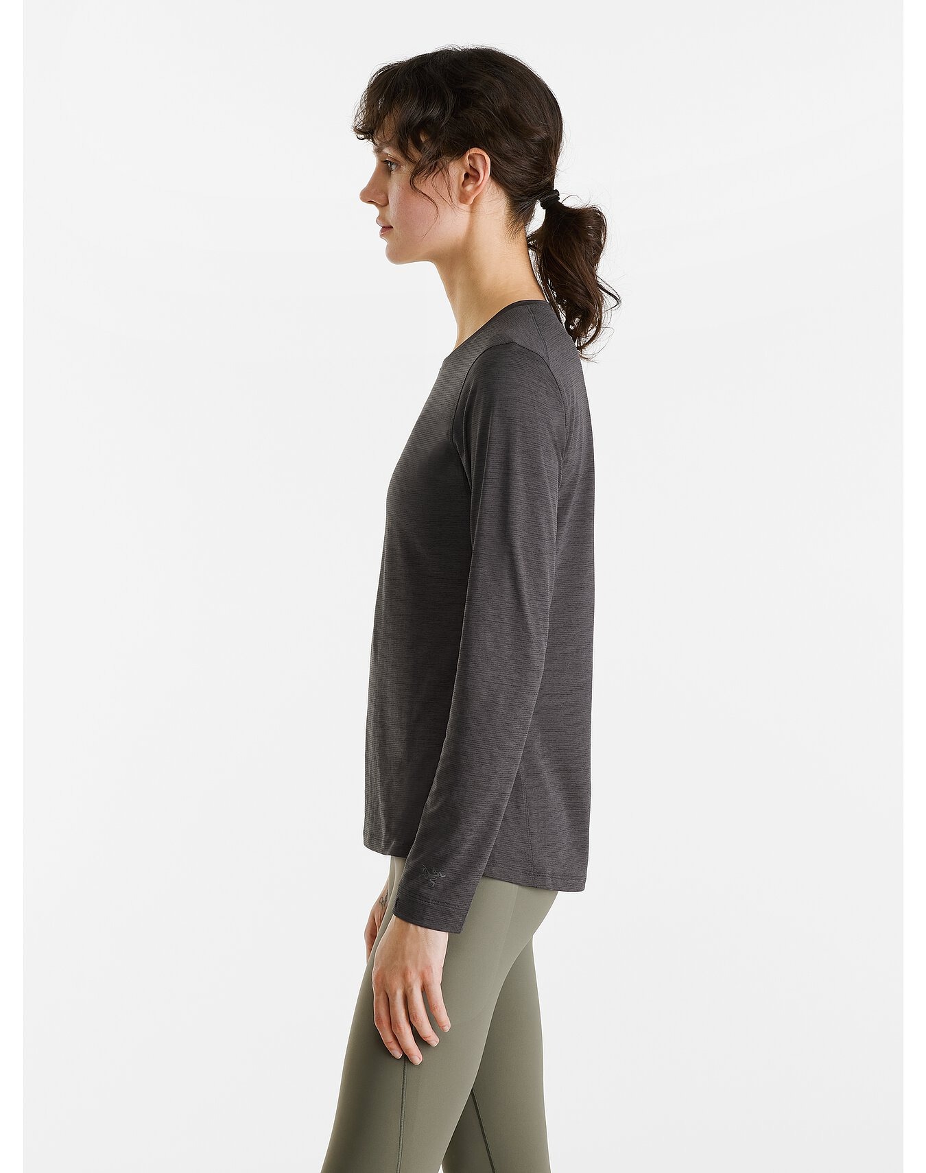 Taema Crew Neck LS Dame Black Heather
