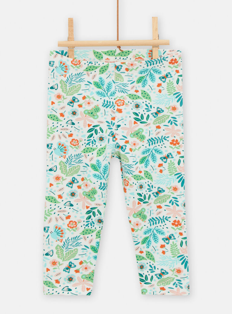 Legging à motif feuillage pour bébé fille