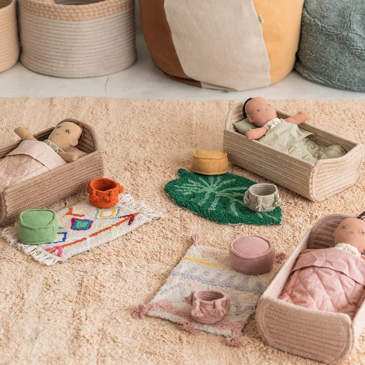 Lorena Canals - Puppenspielset mit Hausverpackung, Nari, olive / orange / honey (6er-Set)