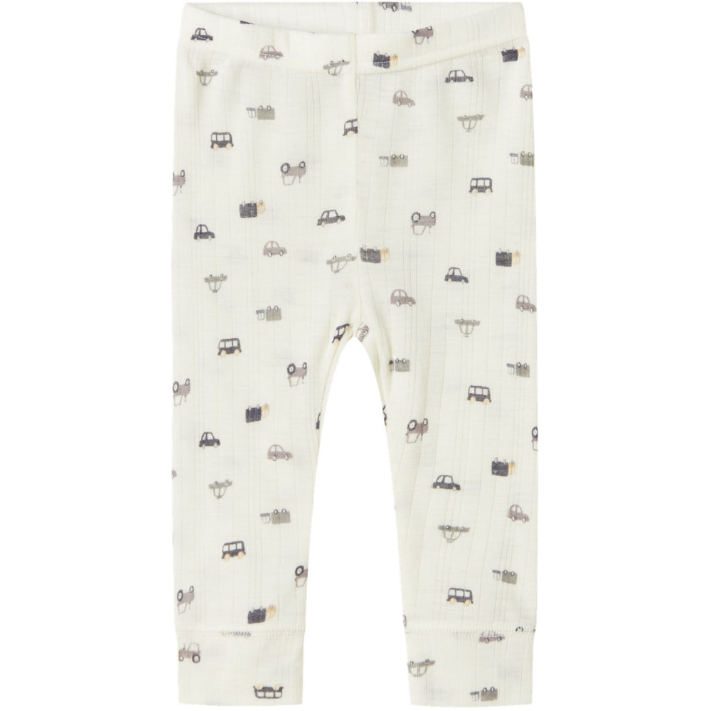 Køb Name It Snow White Small Cars Nbmwang Uld Needle Long Johns Noos