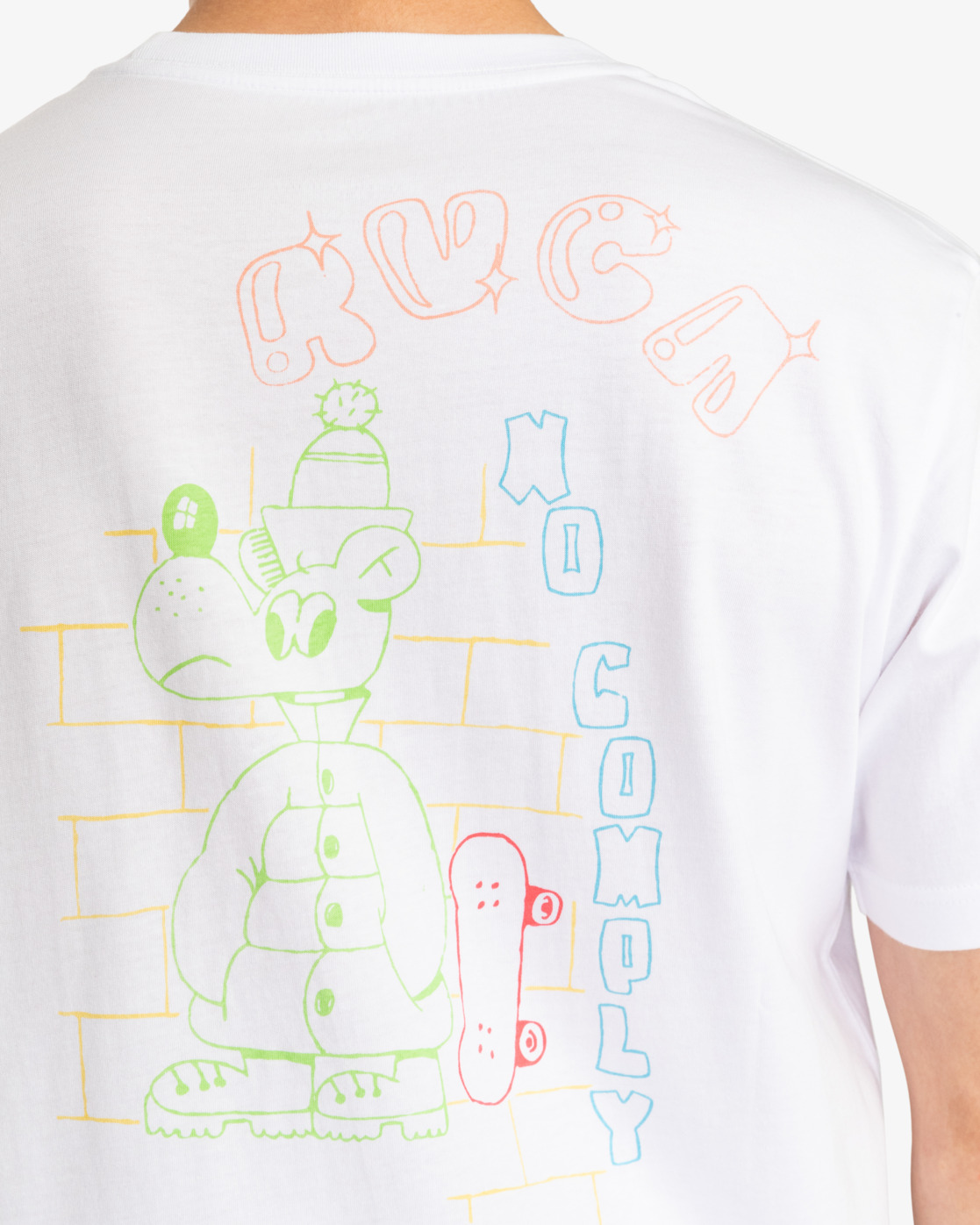 Rvca No Comply Tee White