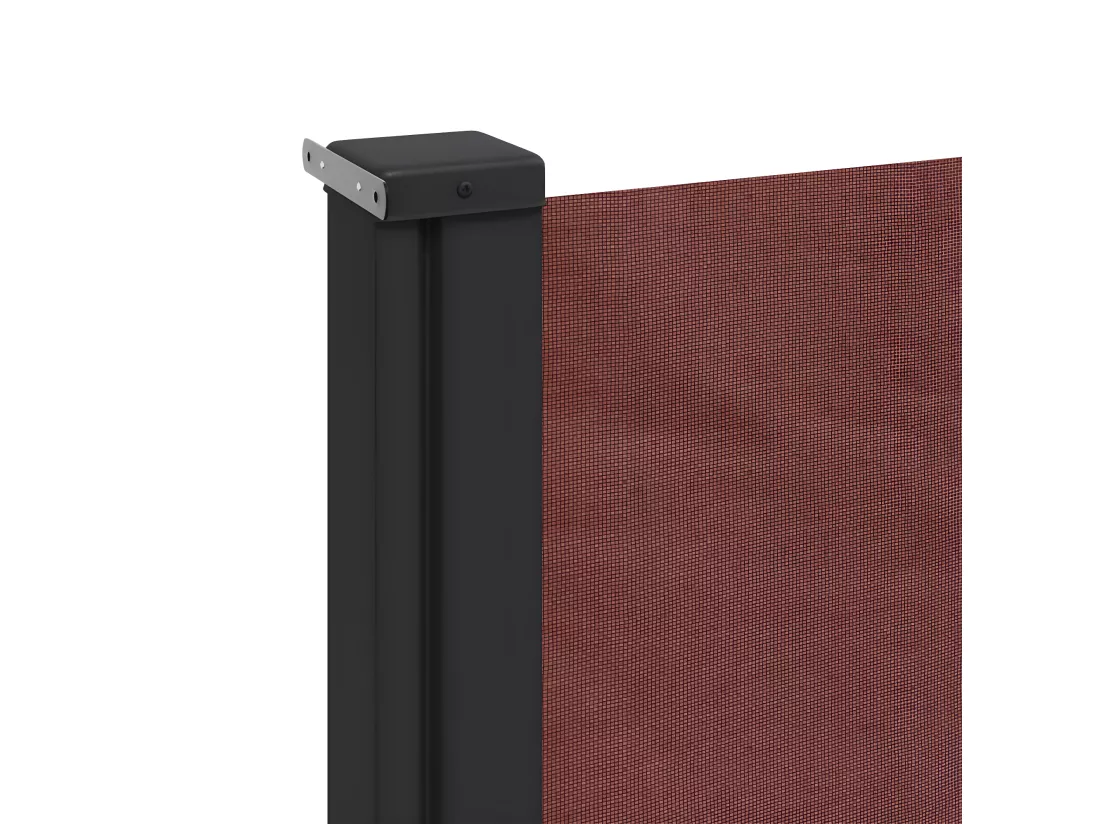 Auvent latéral rétractable marron 160x500 cm
