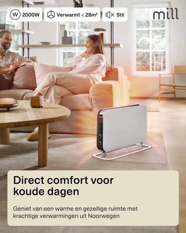 Mill - SG2000MEC - Convector Kachel - Wit - 2000 Watt