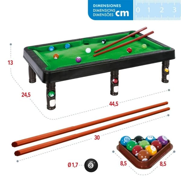 Biljardbord CB Games 44,5 x 13 x 24,5 cm (12 enheter)