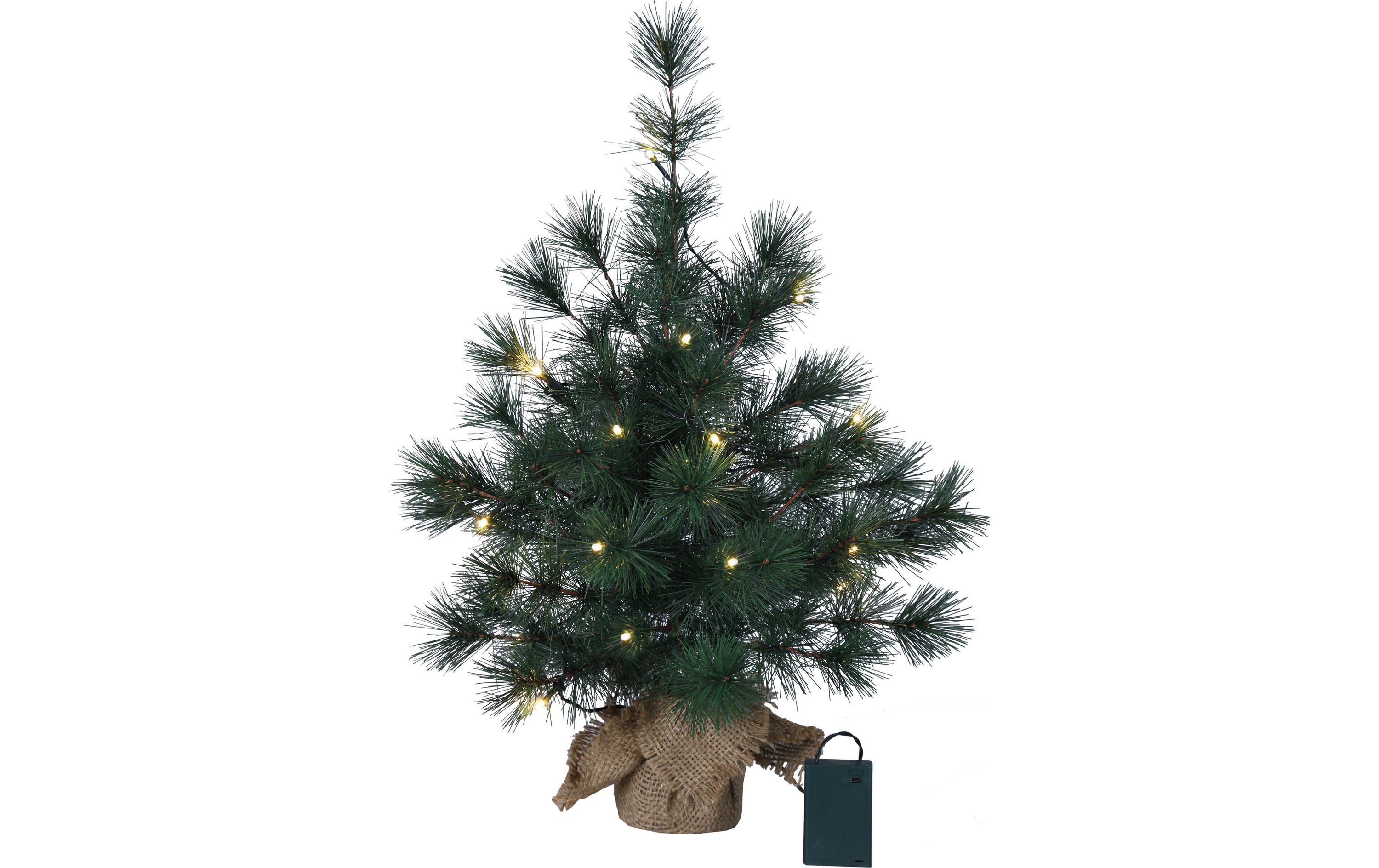 Baum Furu 60 cm mit 20 LED LampenTanne mit Licht