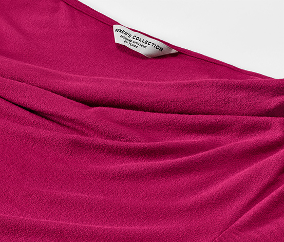 Blusenshirt mit Wasserfallausschnitt