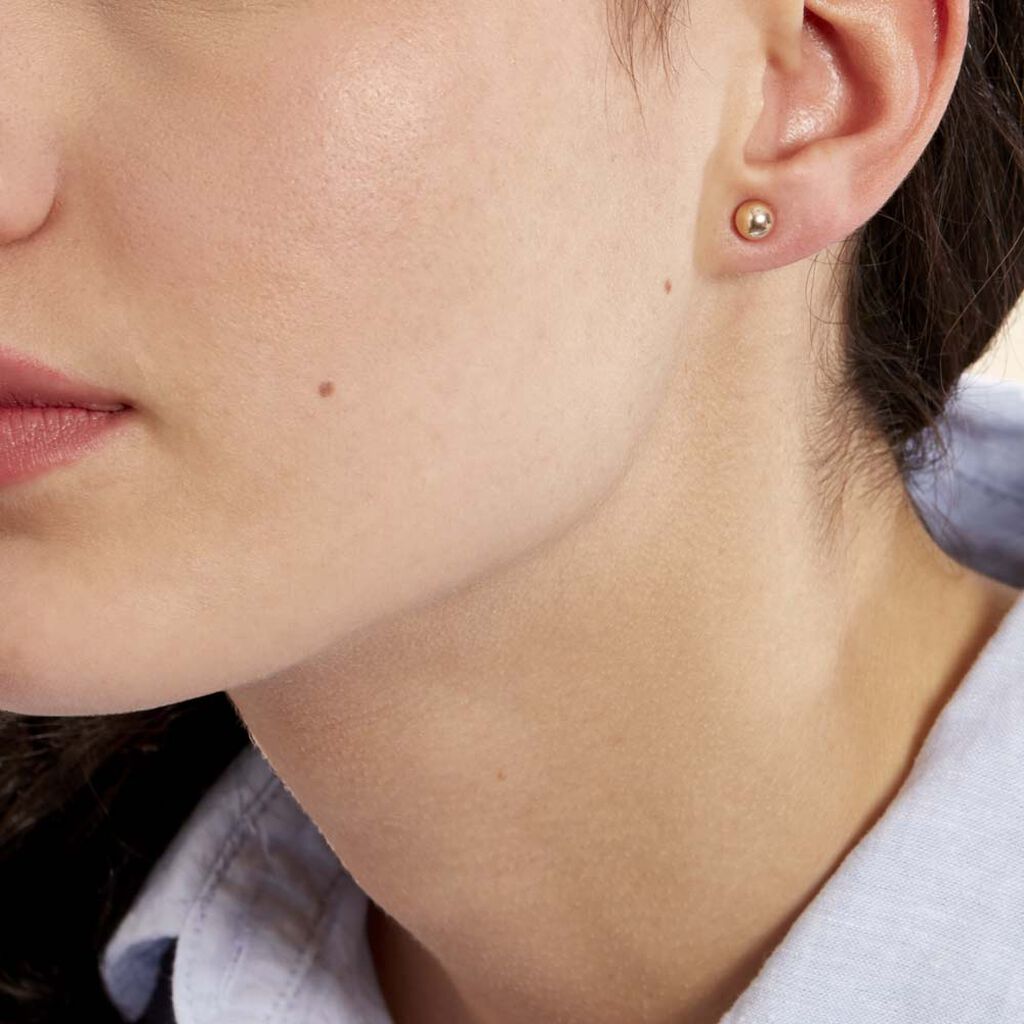 Boucles D'oreilles Puces Fidelia Boule Or Jaune
