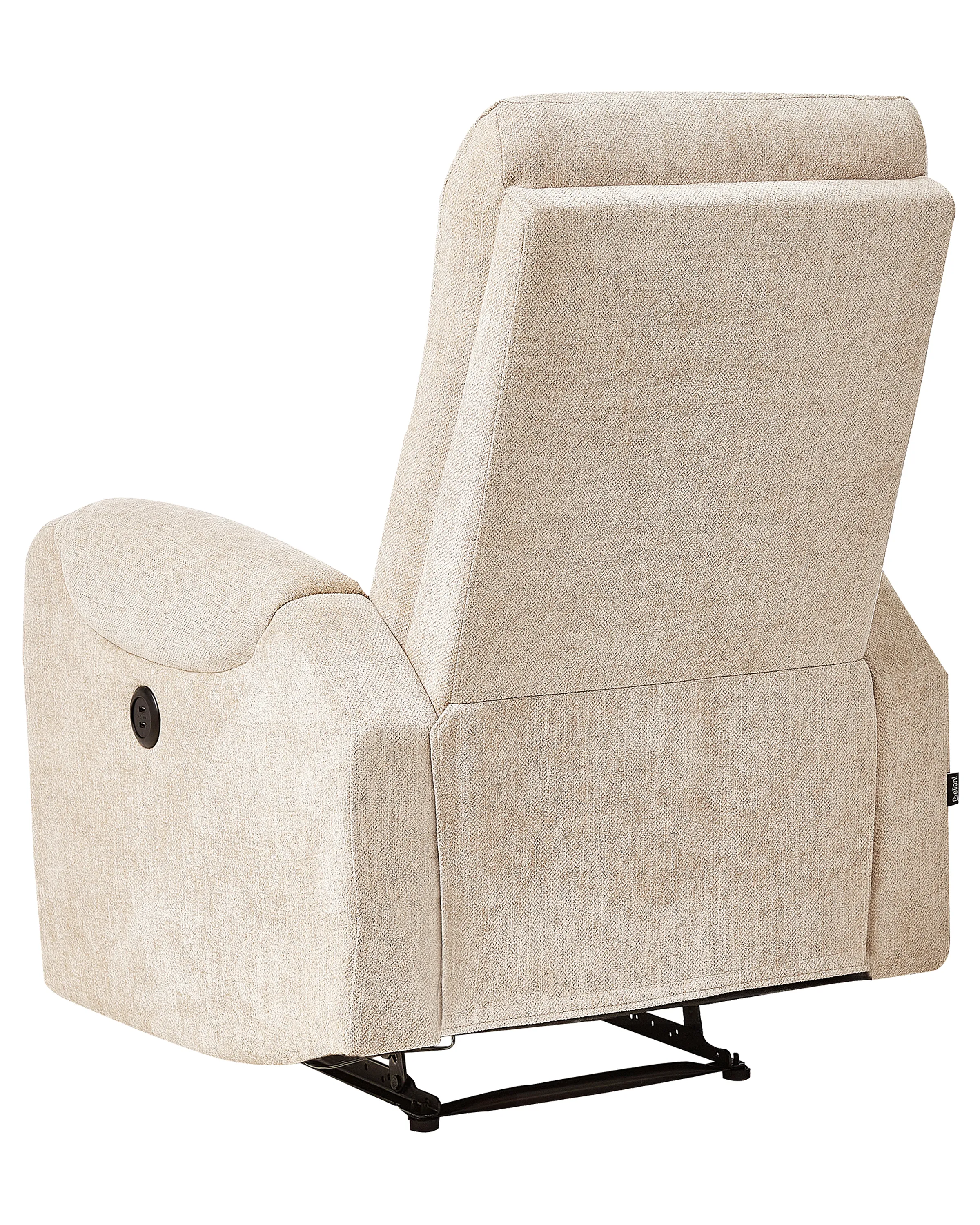 Relaxfauteuil SOMERO inclusief voetensteun Stof Beige
