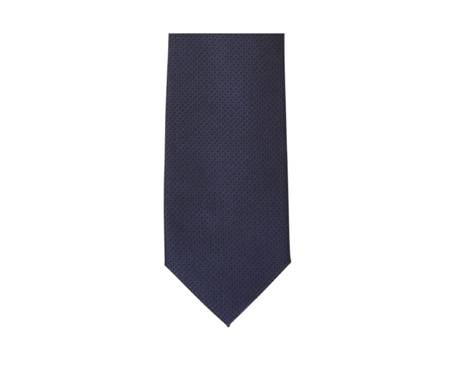 Cravate homme soie Bleu Pétrole Micro Pois Marine