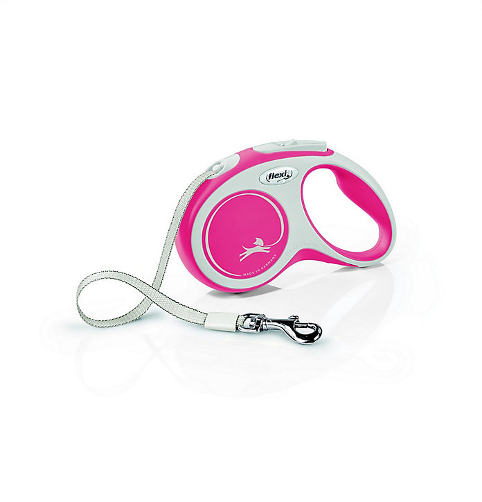Laisse à enrouleur Flexi S L.5 m rouge pastel