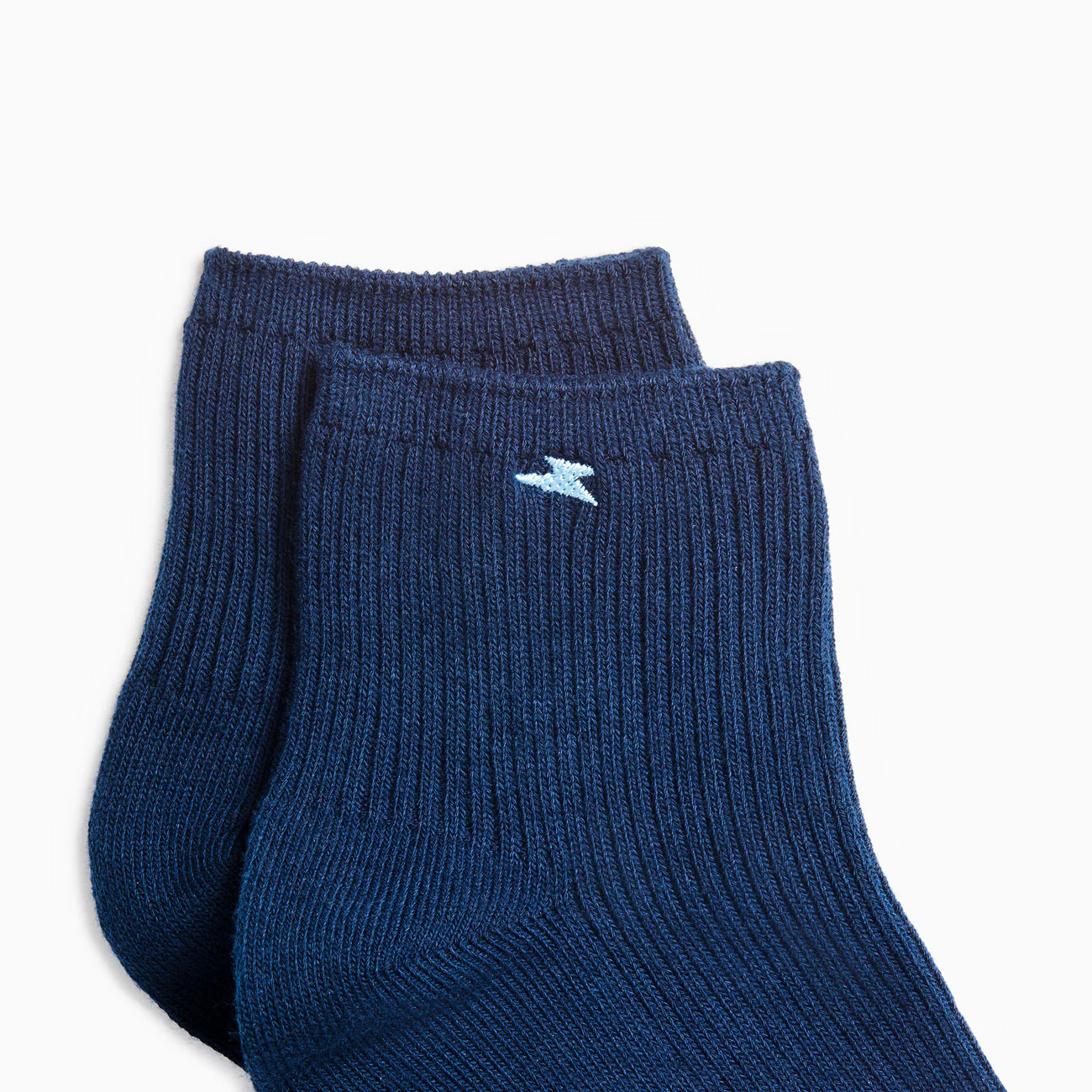 Chaussettes-Chaussettes courtes Amy bleu marine côtelées