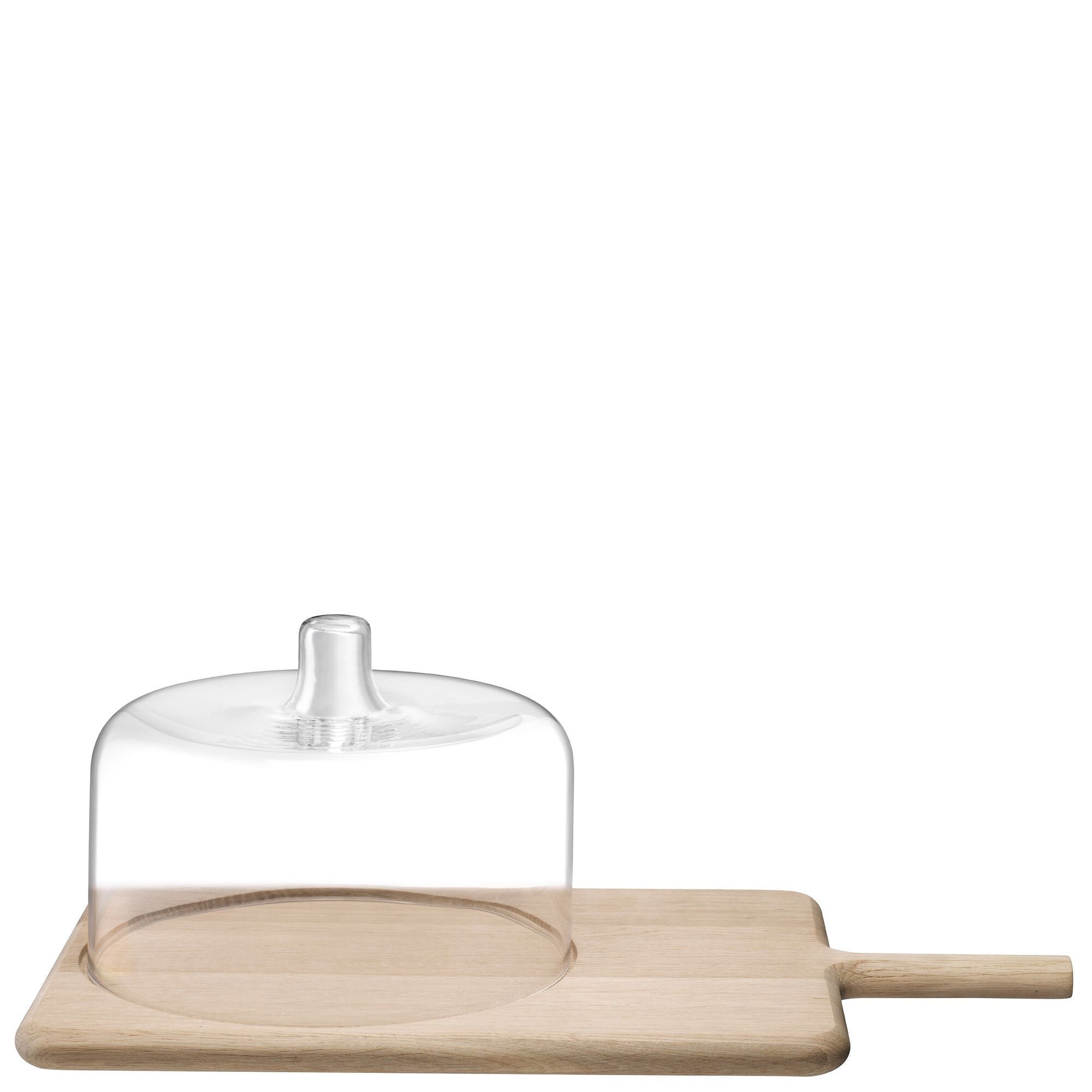 Dine Käse Dome Brett Eiche 50x27.5x18.5 - Natur, Transparent / B: 50.0 cm x T: 27.5 cm x H: 18.5 cm
