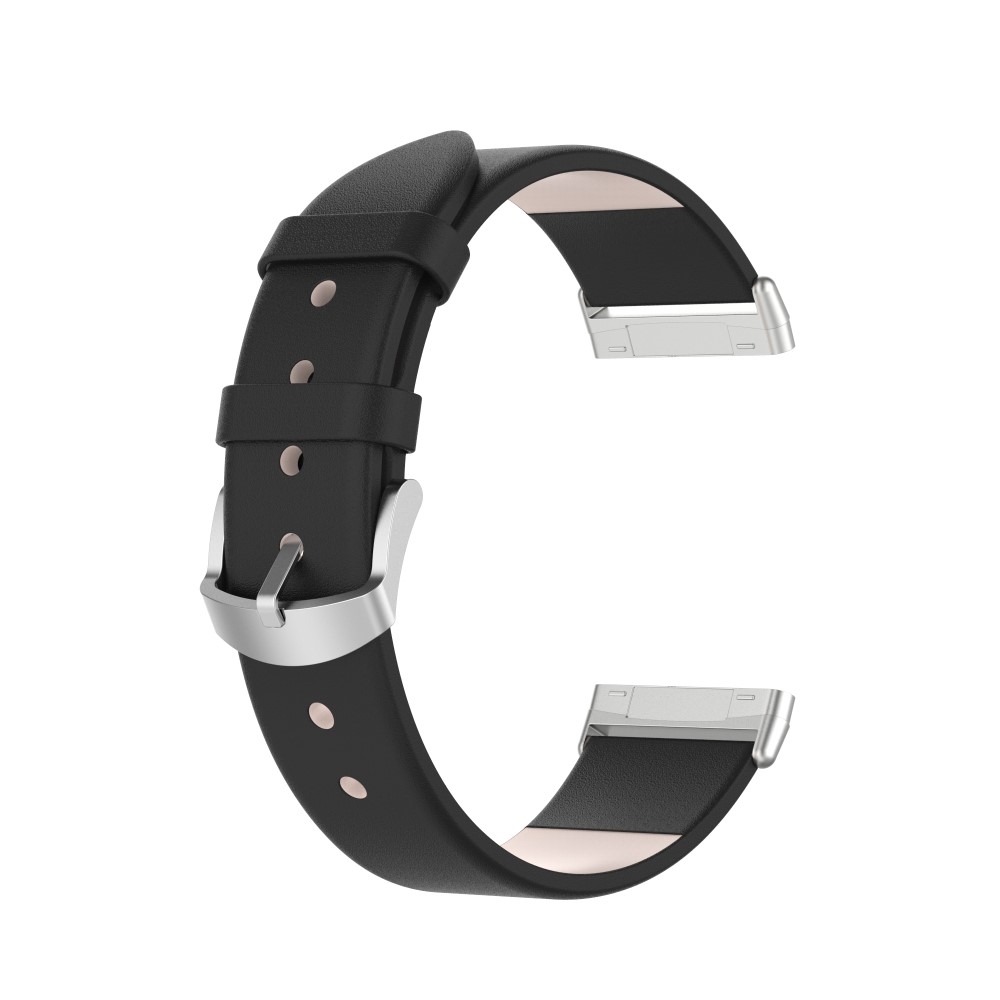 Fitbit Versa 3 / Sense 2 / Sense Leder Armband (Gelenkumfang 175-220mm) - Schwarz