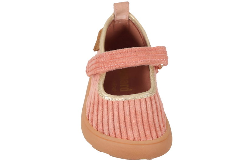 BISGAARD BAREFOOT BALLET HJEMMESKO I LYSERØDT VELOUR
