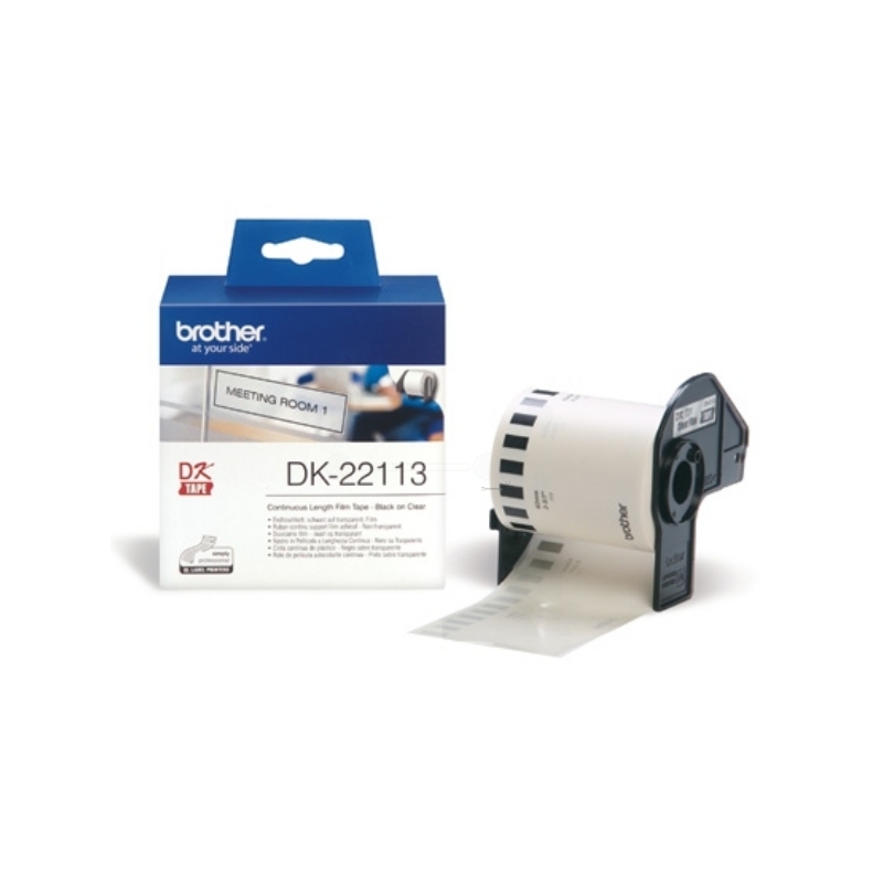 Brother DK22113 P-Touch Etiketten, transparent, 62mm x 15,24m, DK_22113, 62 mm x 15.24 m, 1 Stück