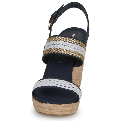 Tommy Hilfiger - GOLDEN WEBBING WEDGE - Marine