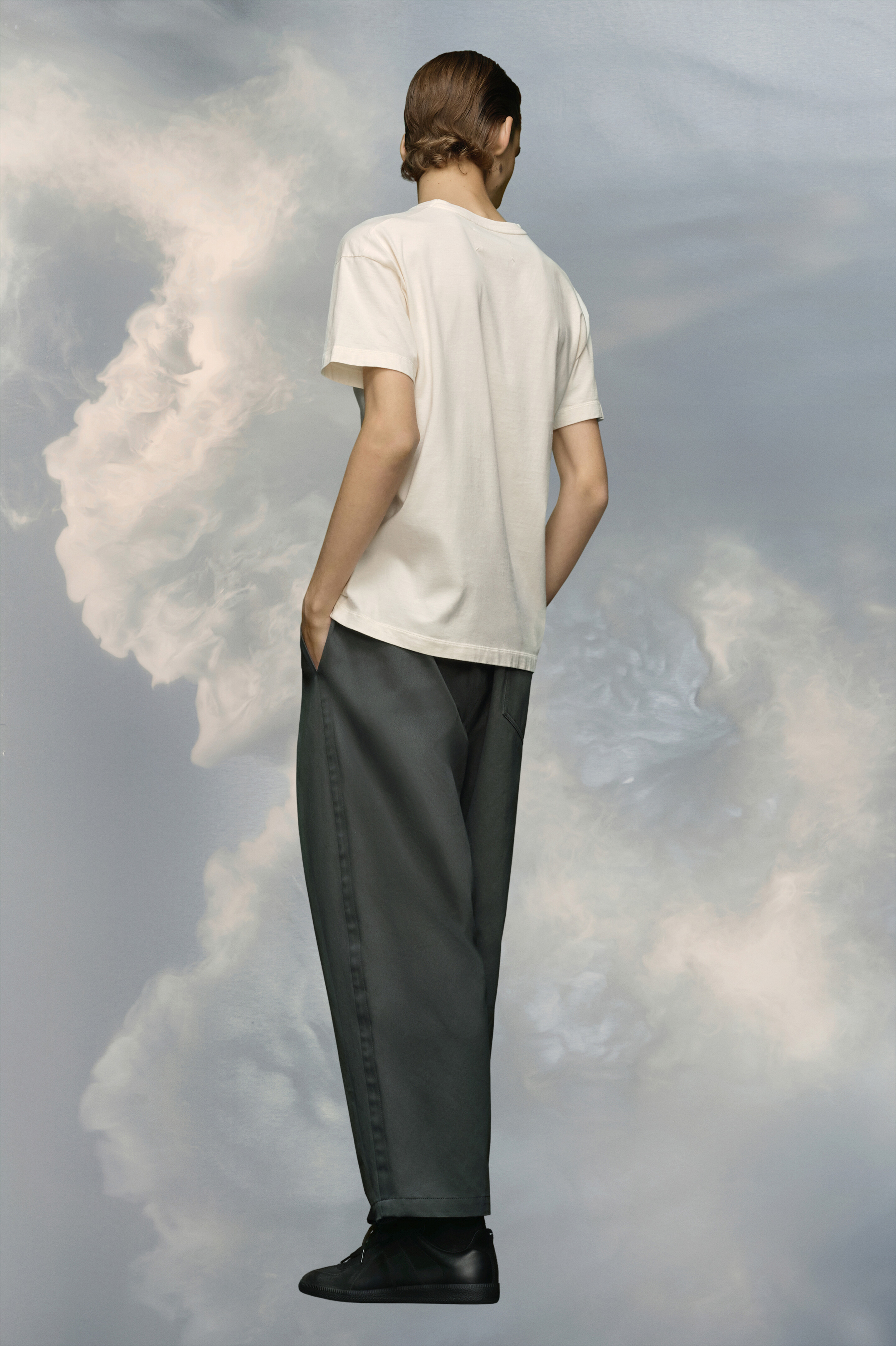 T-shirt à logo inversé Blanc