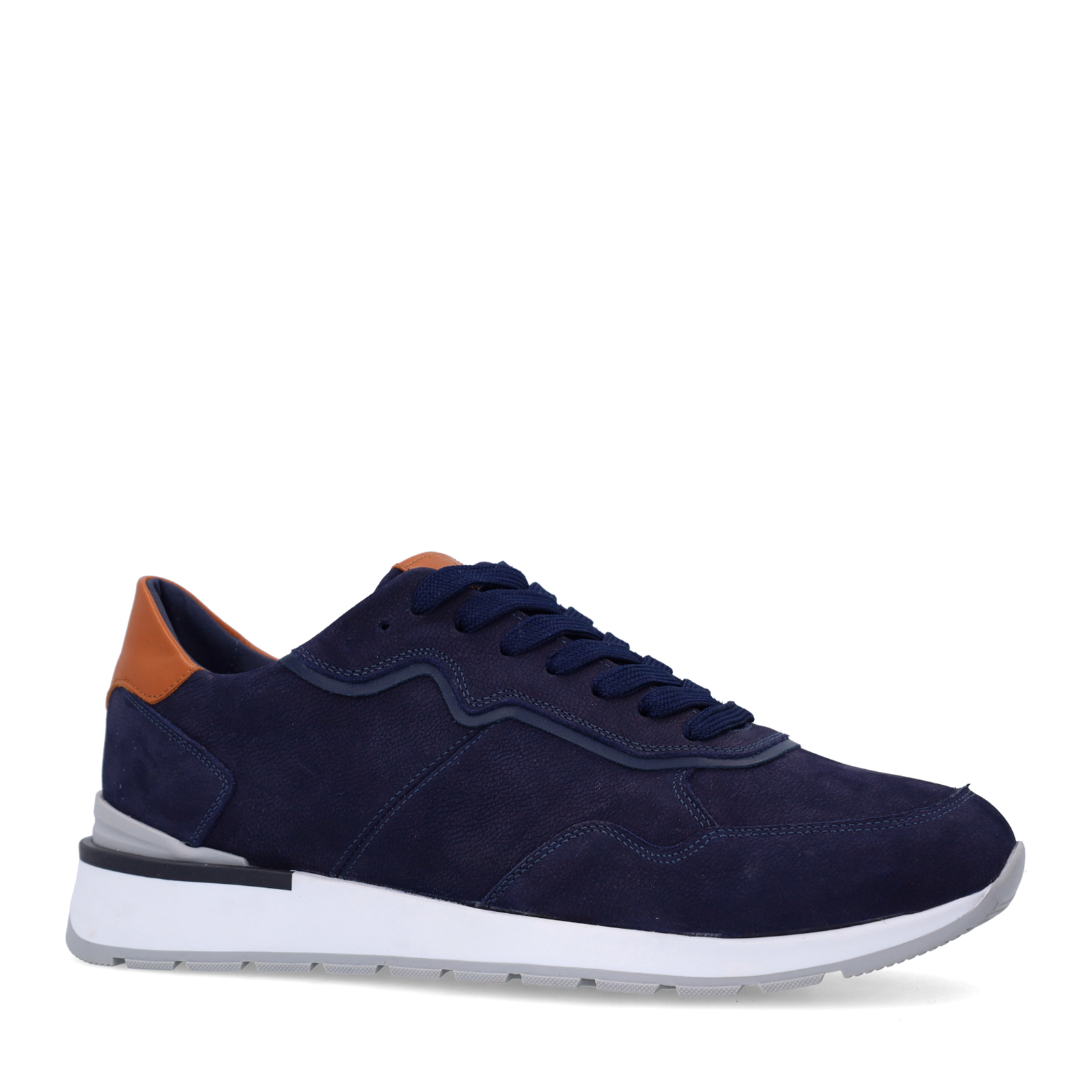 Donkerblauwe nubuck sneakers