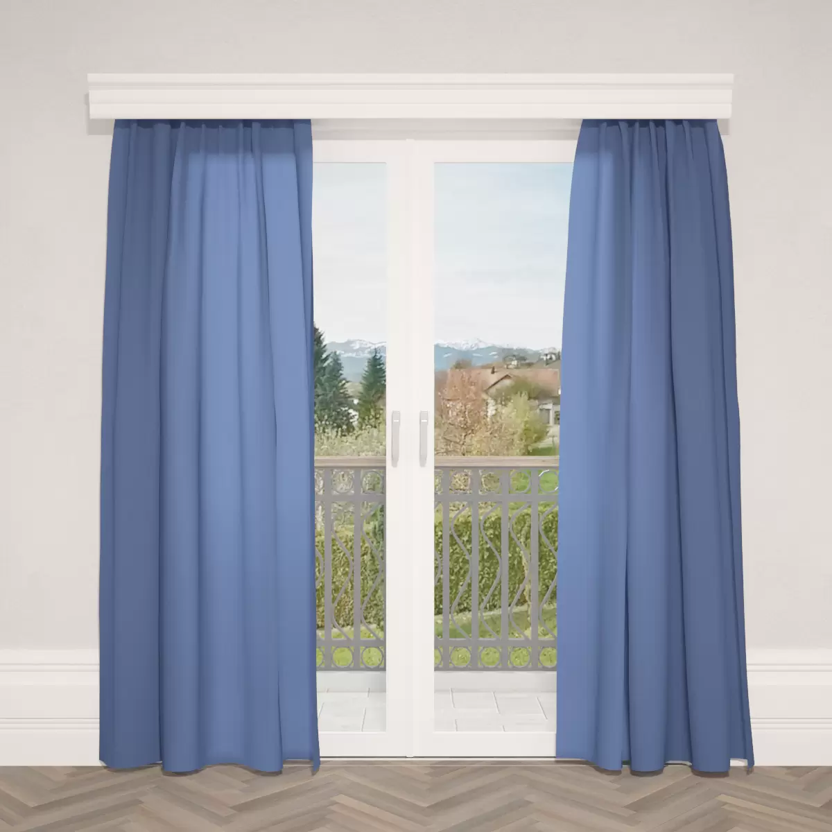 Nachtvorhang Mircrocrash dunkelblau