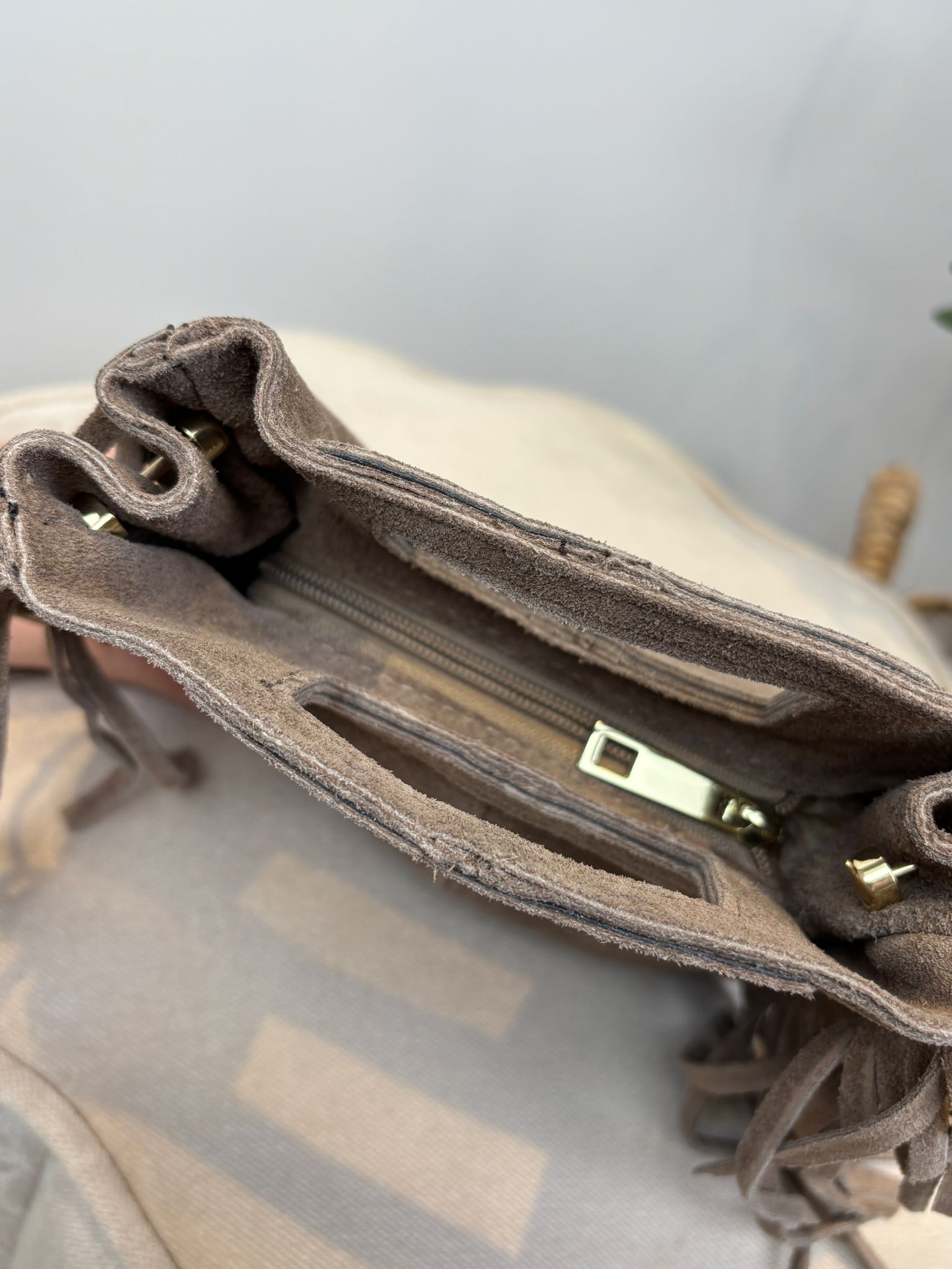 Sylvie Bag - Suede Taupe