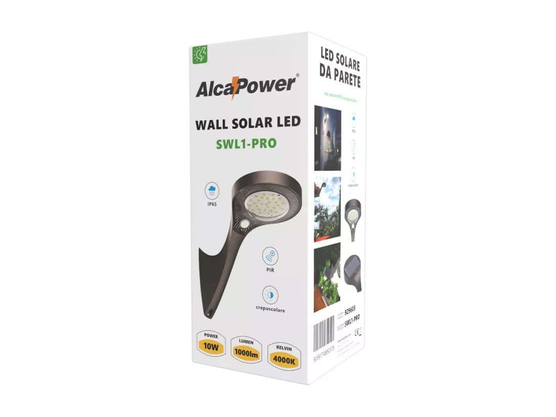 Mur Solaire LED 1000lm Crépuscule + PIR