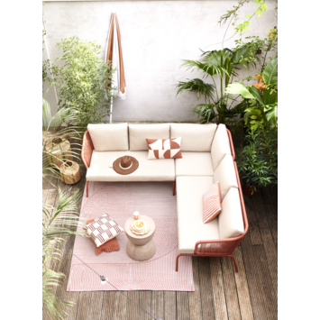 Loungeset Kopenhagen terracotta kunststof