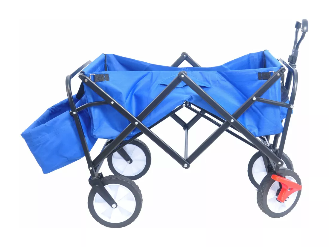 Chariot pliable en tissu,d108cm×w52cm,bleu