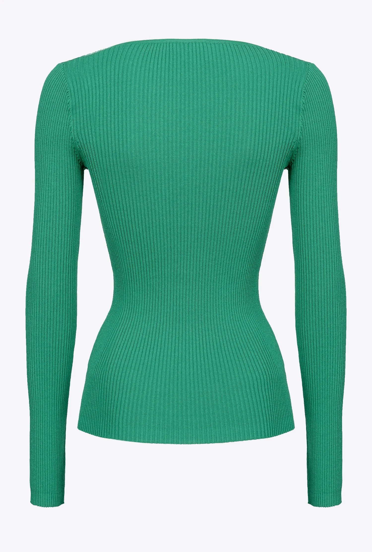 Pull côtelé à manches longues | Vert
