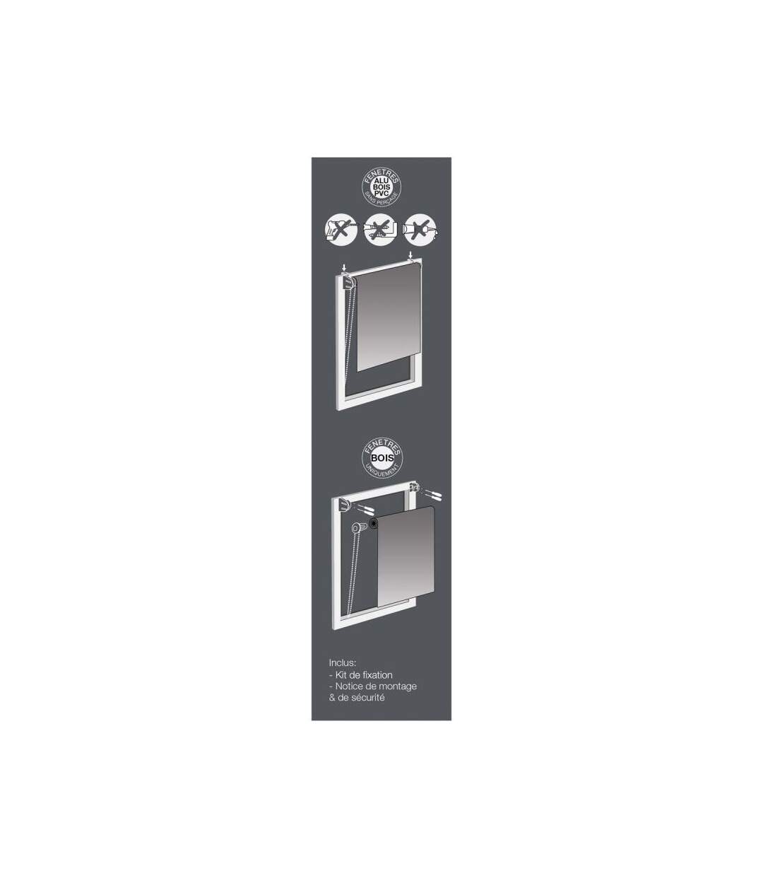 Store Enrouleur Occultant Occult 60x90cm Noir