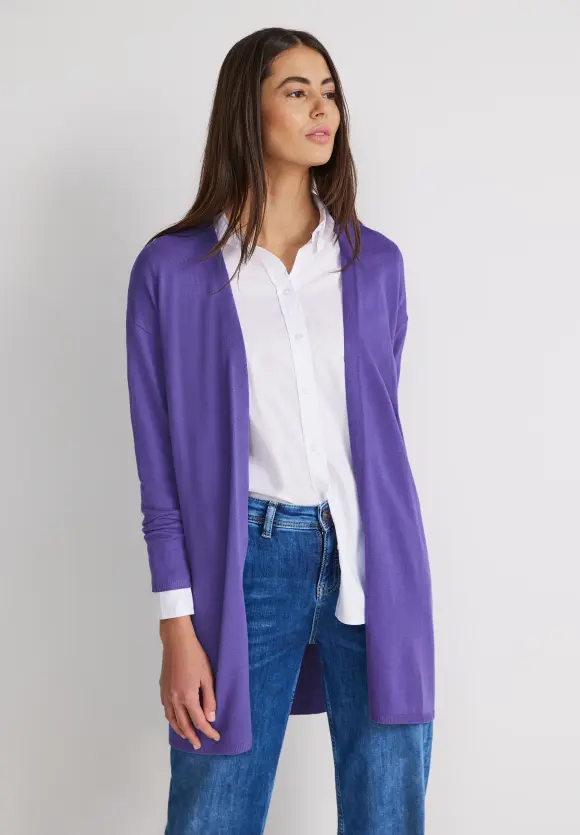 Langer Cardigan - elderflower purple