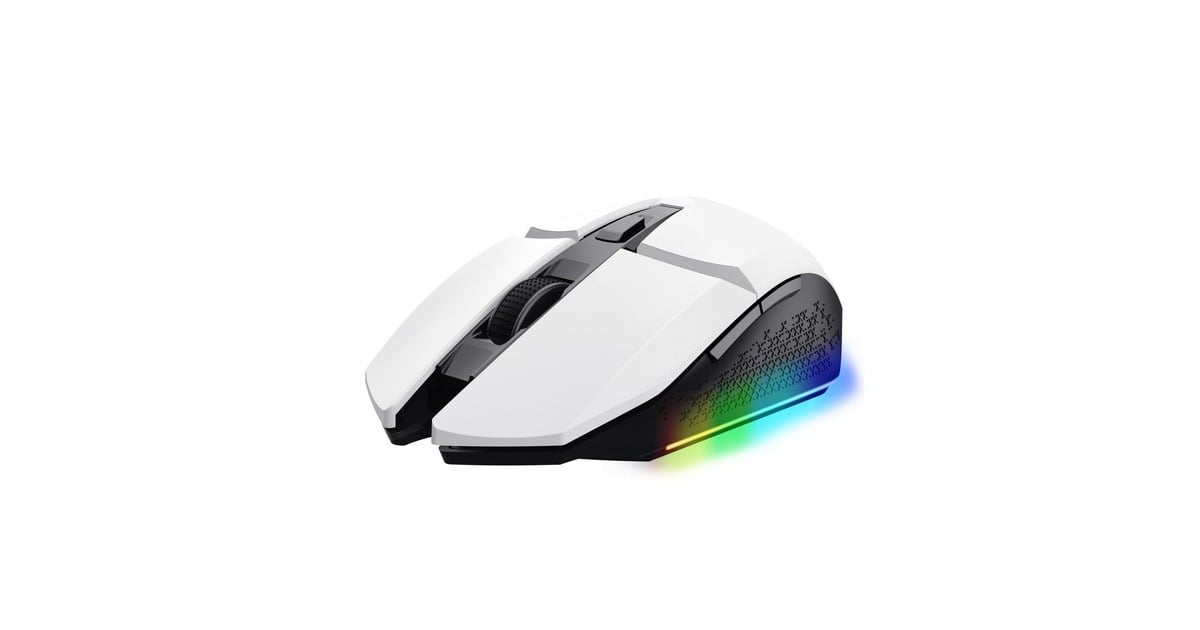 TrustGXT 110 Felox verlichte draadloze gaming muis  (Wit, RGB | 800 - 4800 dpi)