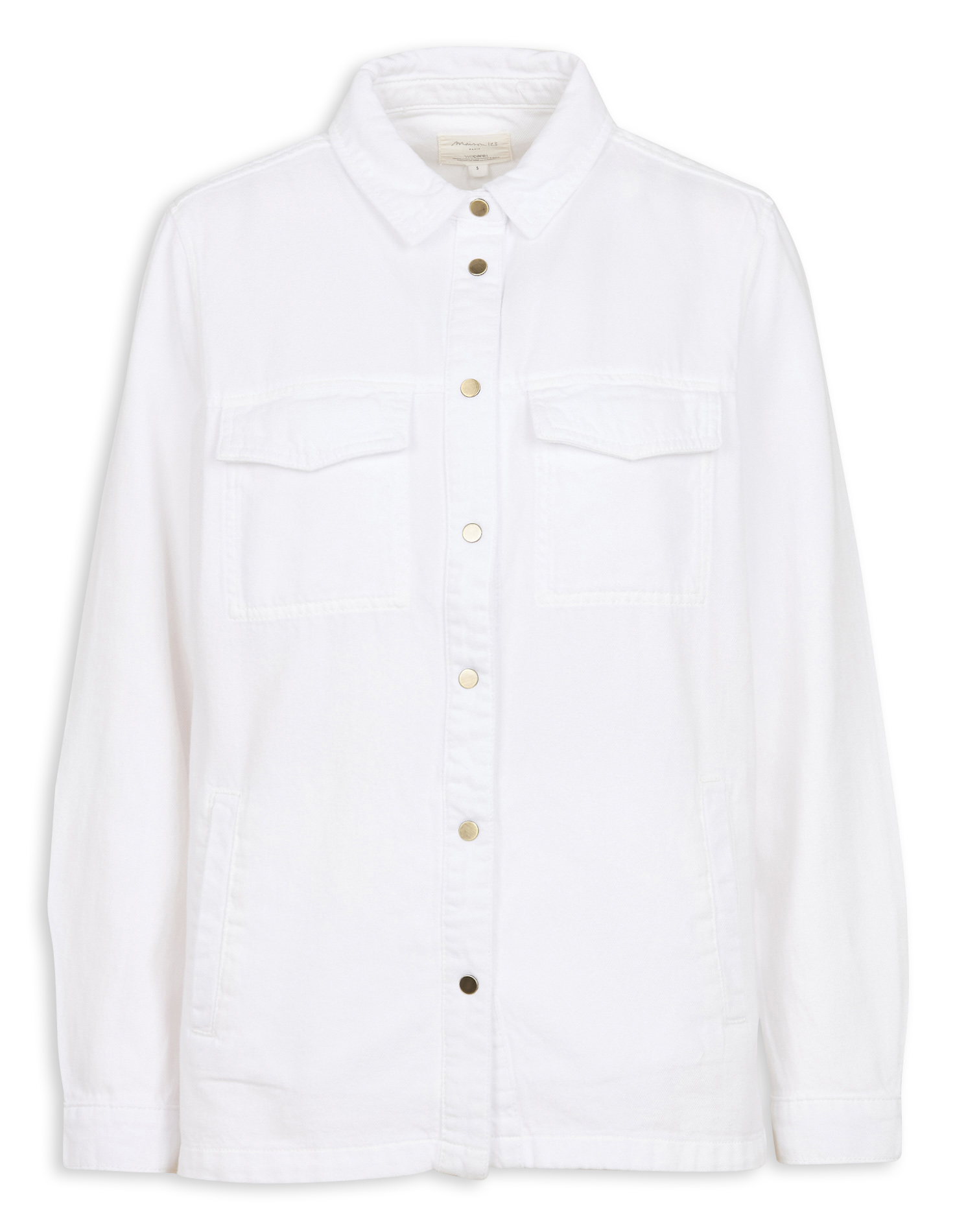 NADINE - Surchemise col classique en coton | Blanc