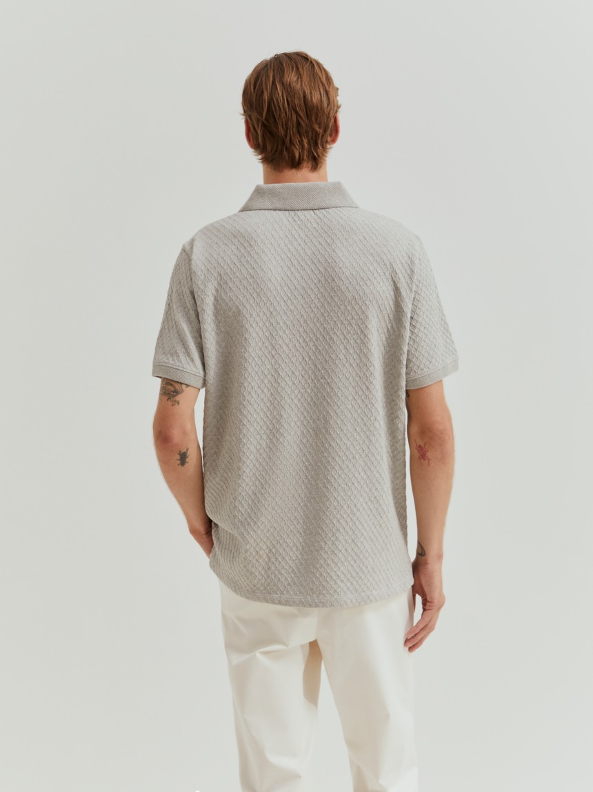 Polo malha estruturada regular fit