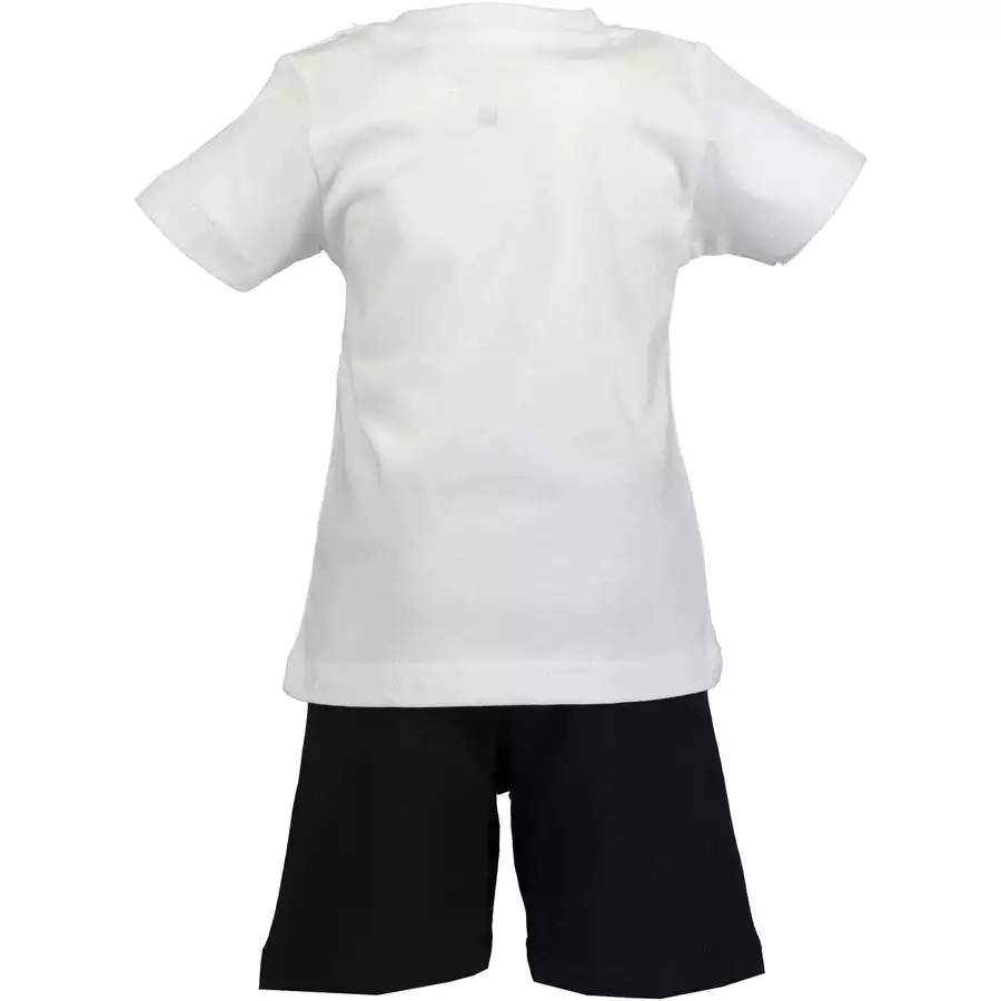 BLUE SEVEN Boys 2er Set T-Shirt + Capri Hose Weiss