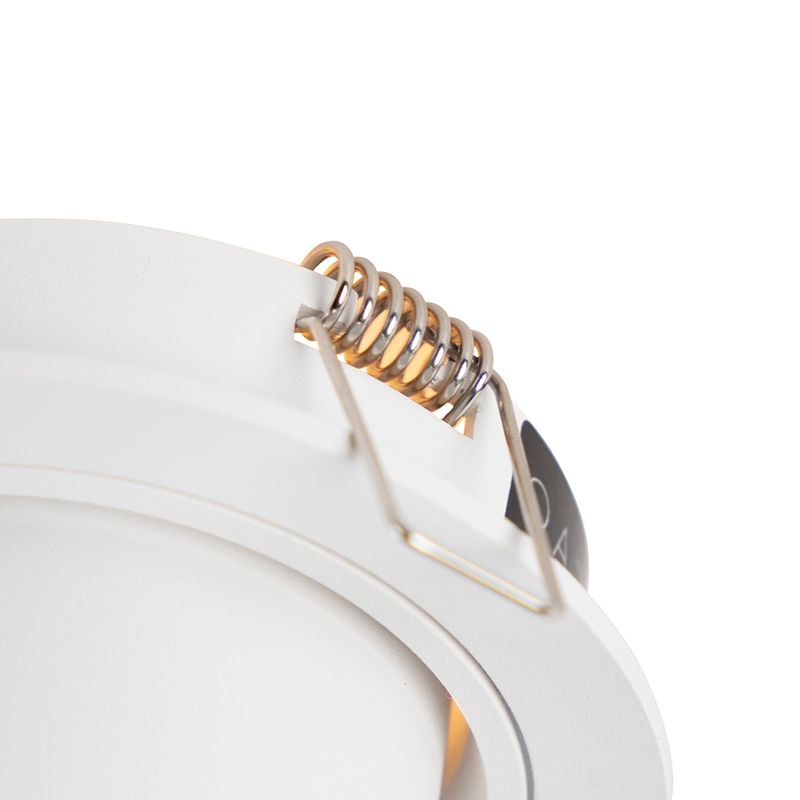 Moderne inbouwspot wit rond kantelbaar - Installa