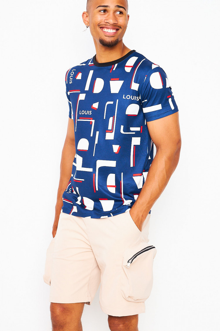 T-shirt bleu 