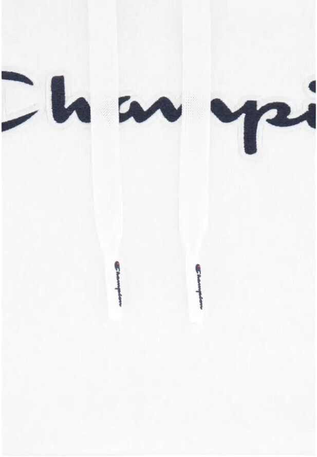 Champion Organic Cotton Blend Script Logo hættetrøje Hvid