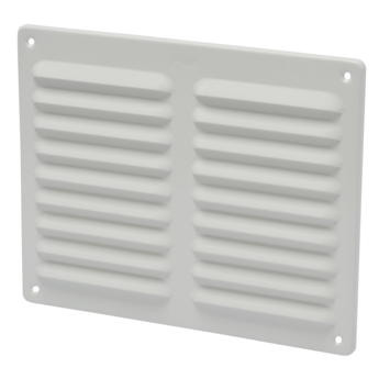 Sanivesk opbouw schoepenrooster aluminium mat wit 245x195 mm