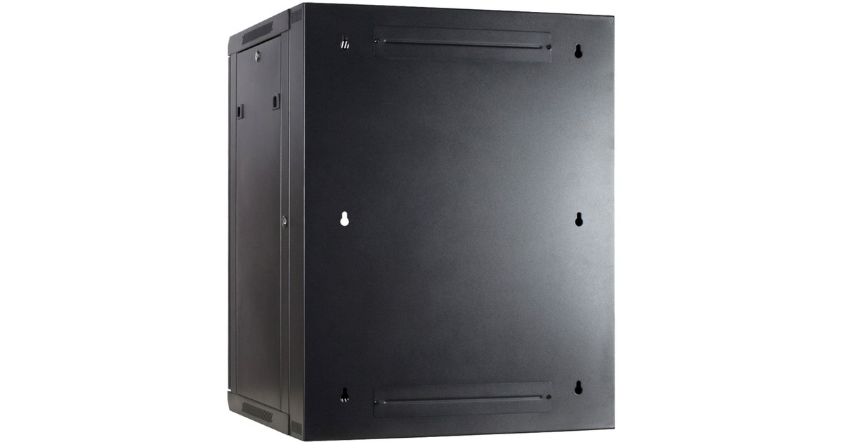 DSI15U wandkast (kantelbaar) met glazen deur - DS6615-DOUBLE server rack  (Zwart, 600 x 600 x 770mm)