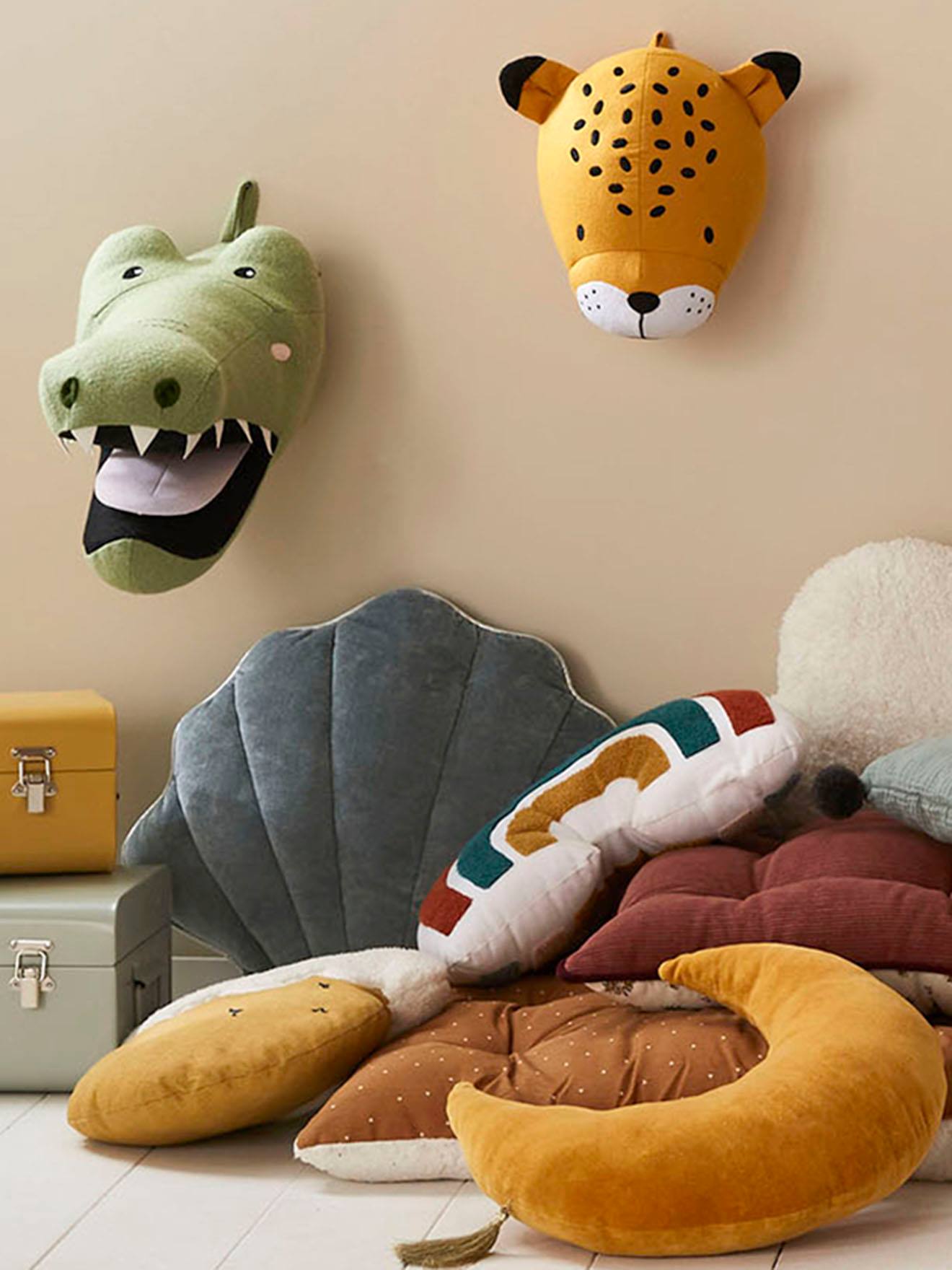 Decoração de parede Leopardo Amarelo Dourado