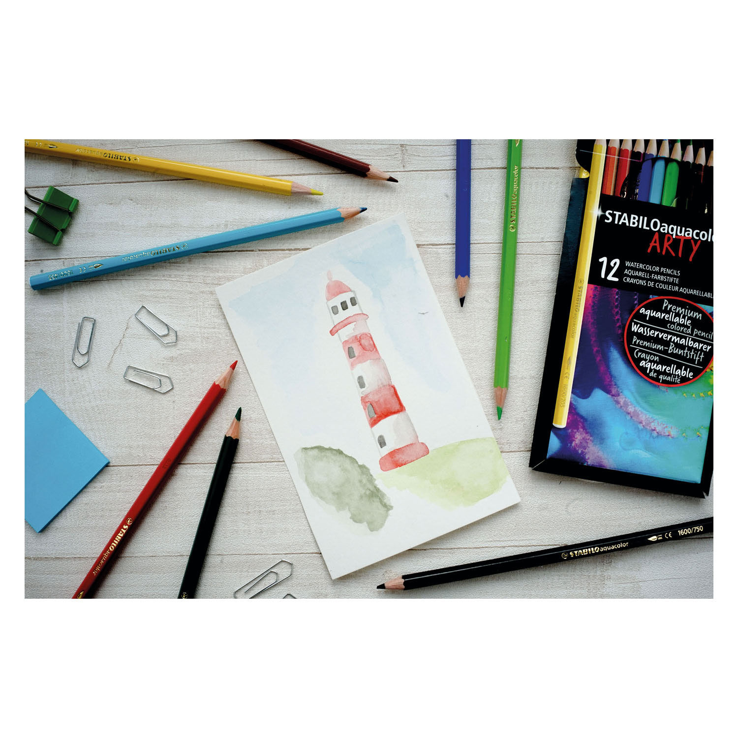 STABILO Aquacolor - Aquarel Kleurpotlood - ARTY - Set 24 St.
