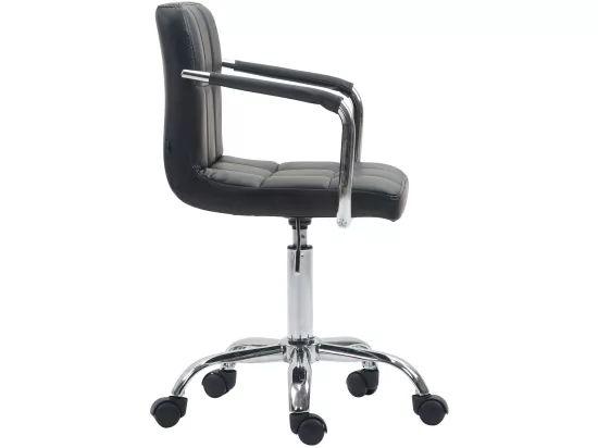 Chaise de bureau - Similicuir - Noir - Lucy V2