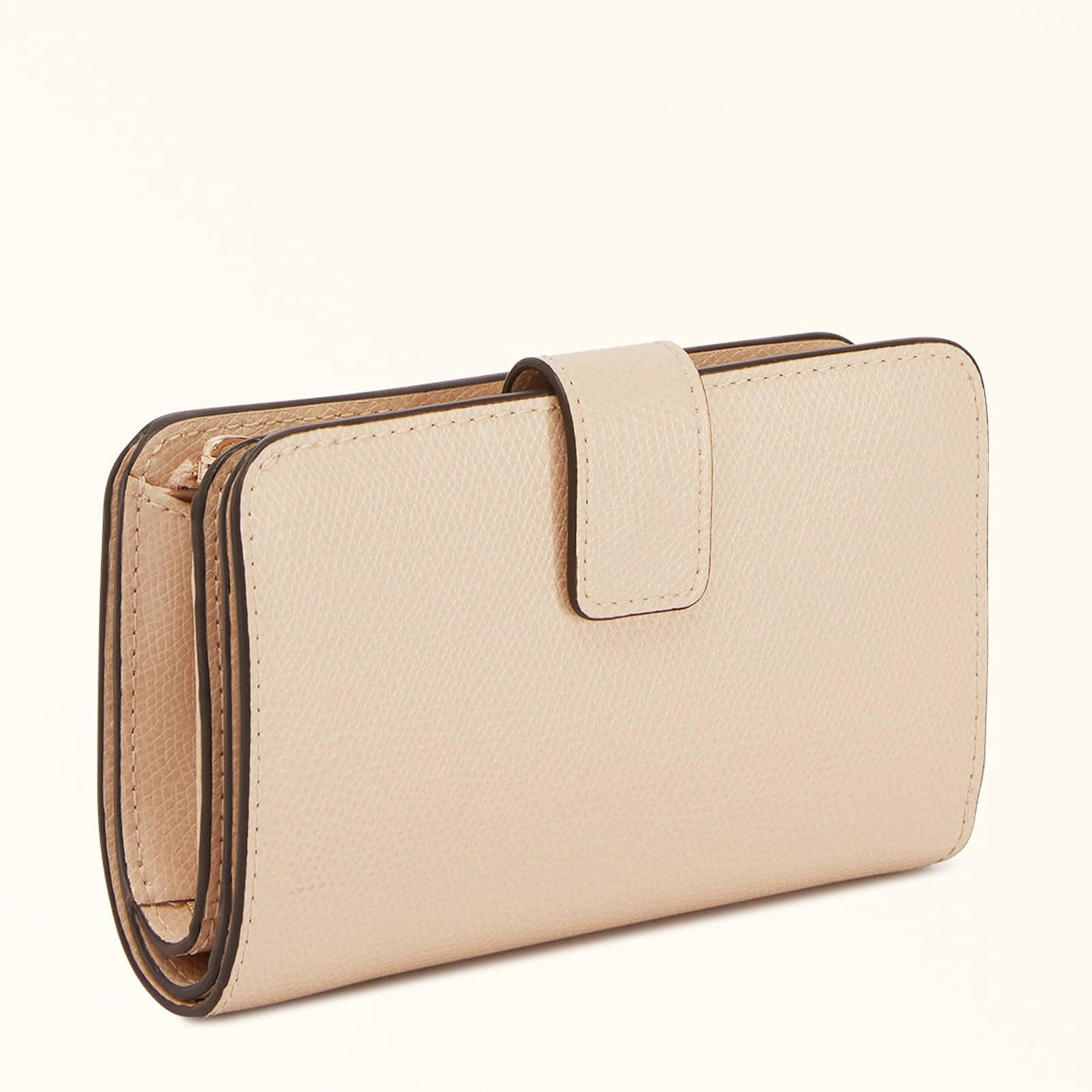 Furla leren portemonnee Camelia Compact M lichtroze
