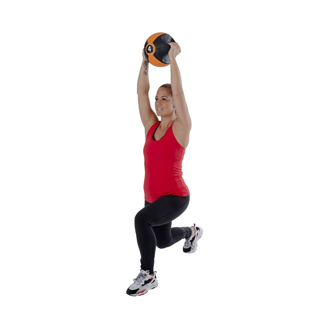 PURE2improve Medizinball mit Griffen 4kg