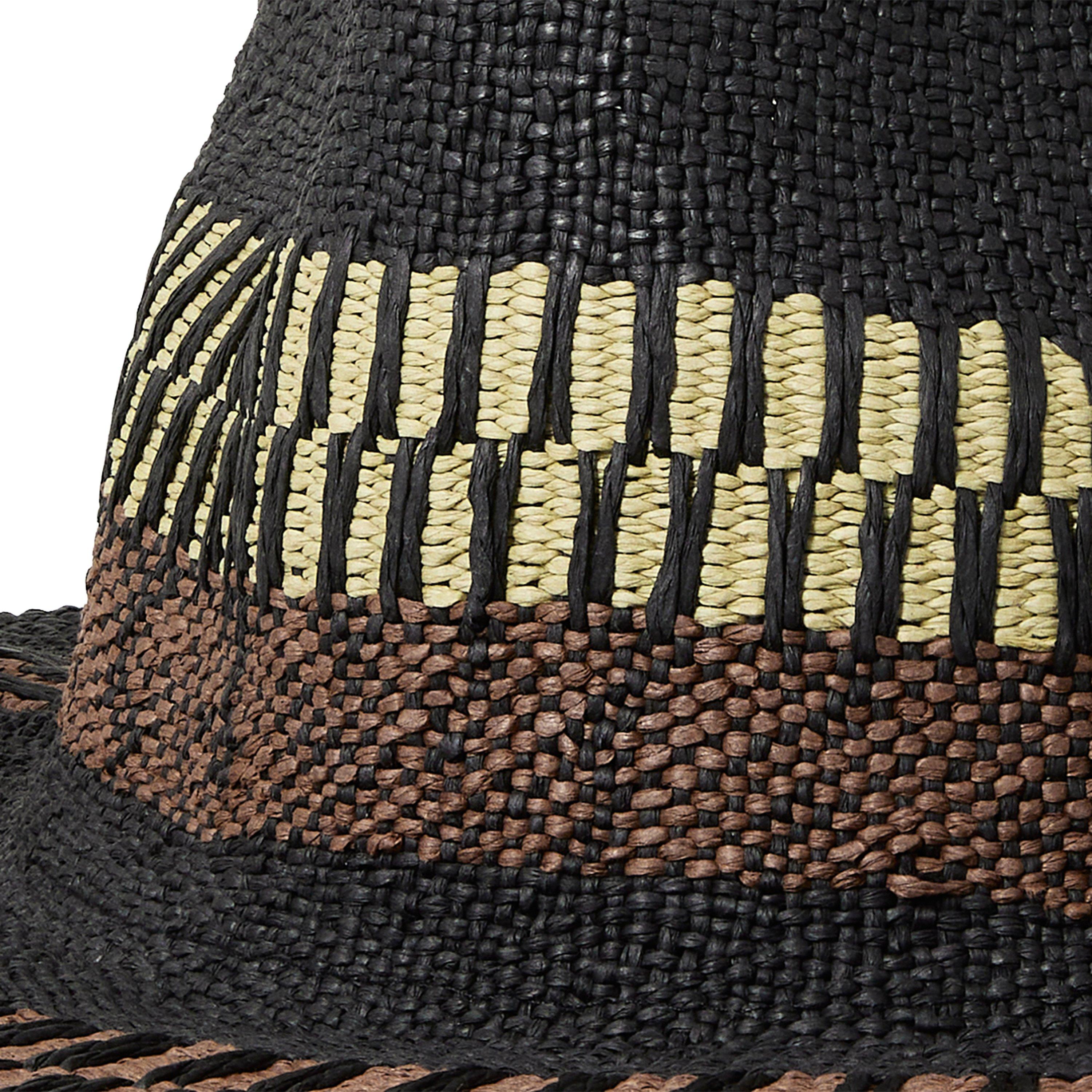 Biba Strpe Fedora Hat Womens