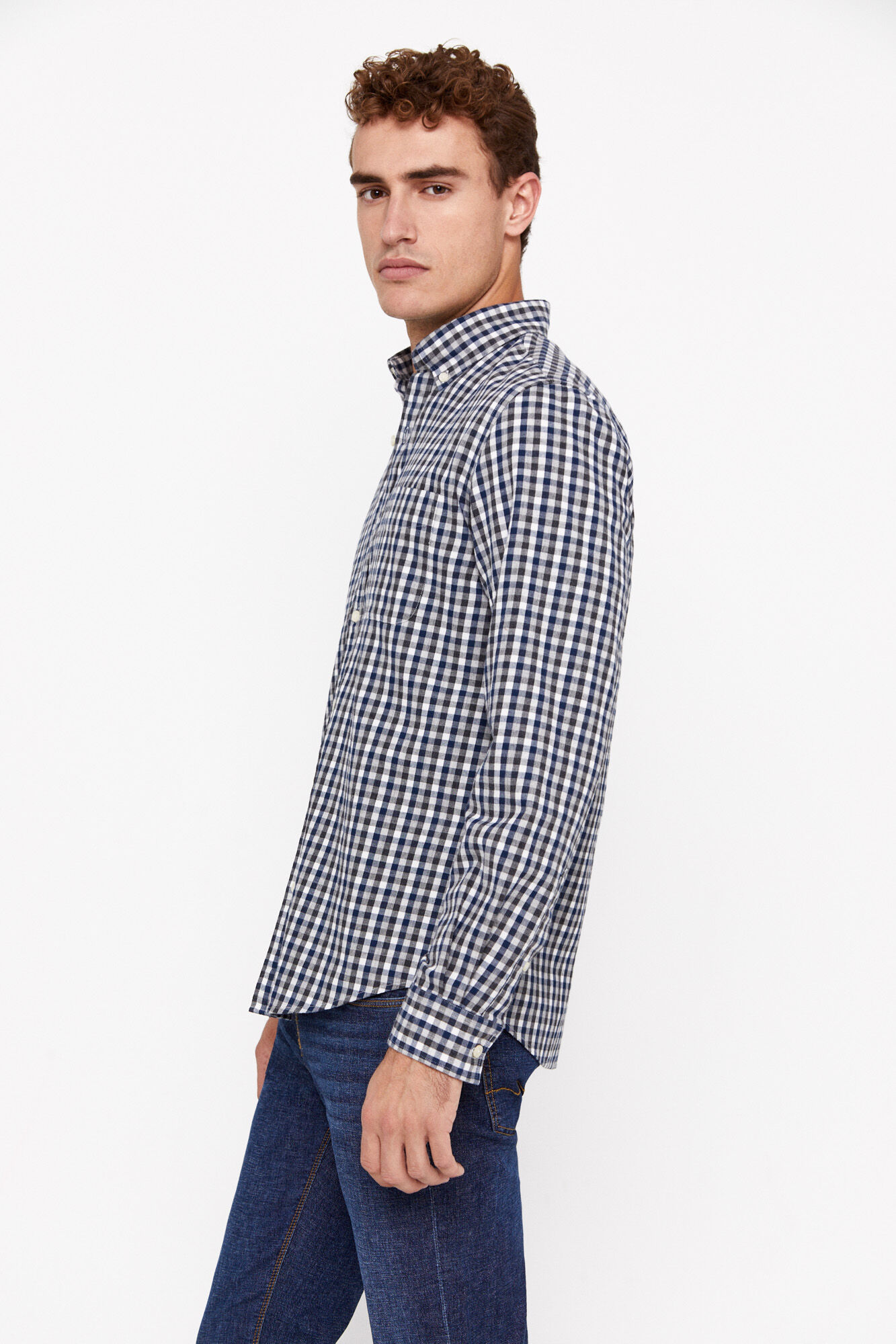 camisa de sarja xadrez