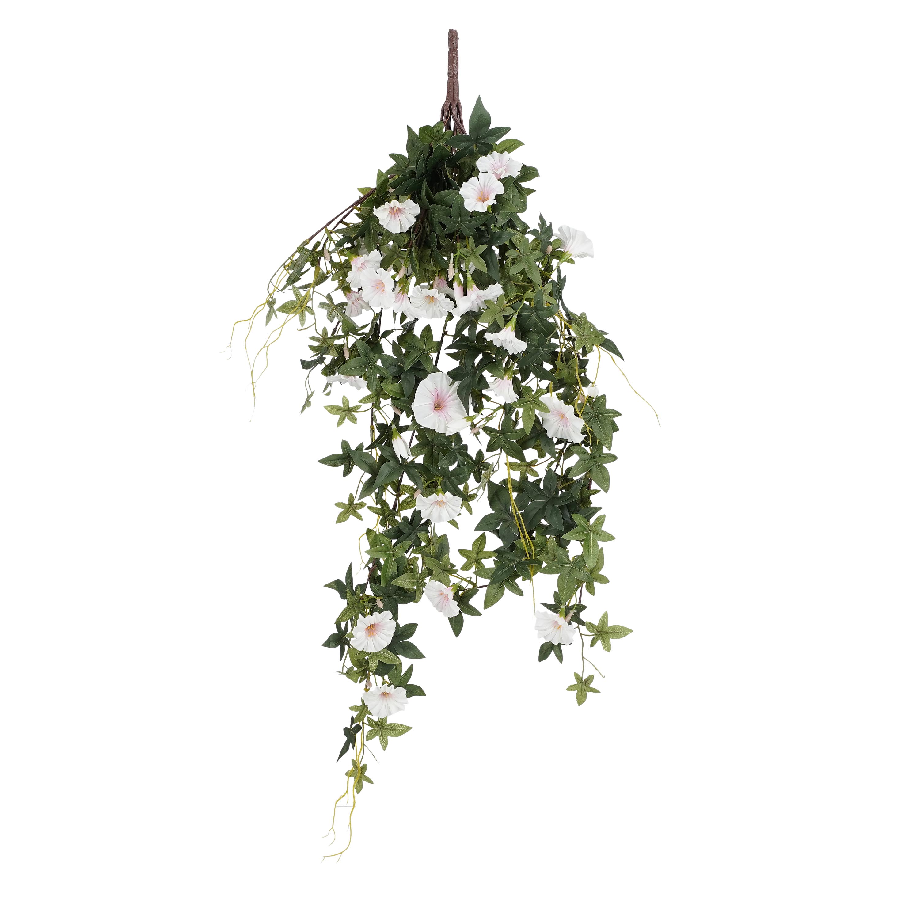 Mica decorations - pétunia artificielle suspendu crème h80