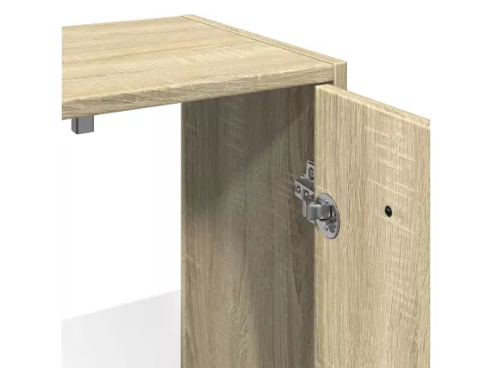 Armoire lavabo de salle de bain chêne sonoma 60x33x60 cm