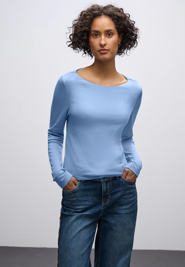 STREET ONE Langarmshirt »Style Lanea«, mit U-Boot Ausschnitt