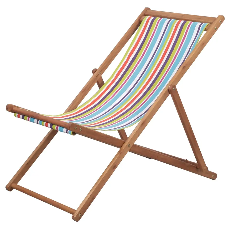 vidaXL - Strandstoel - Multikleur - Stof